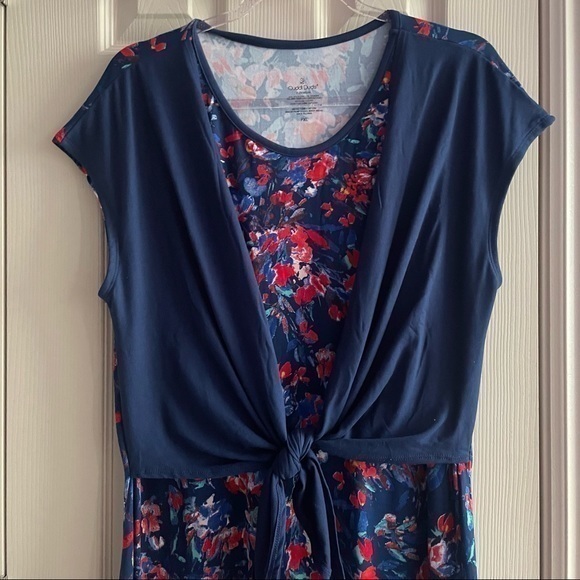 One Piece Dress with Tie Front - Picture 2 of 8